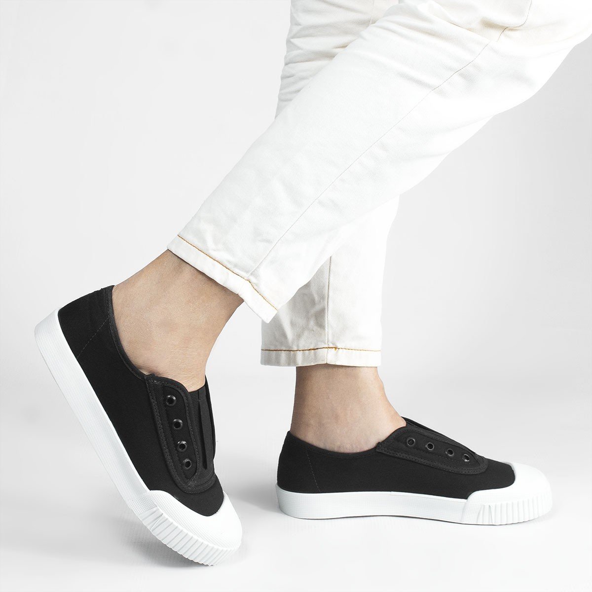 Tênis Lona Sem Cadarço Berenice Preto