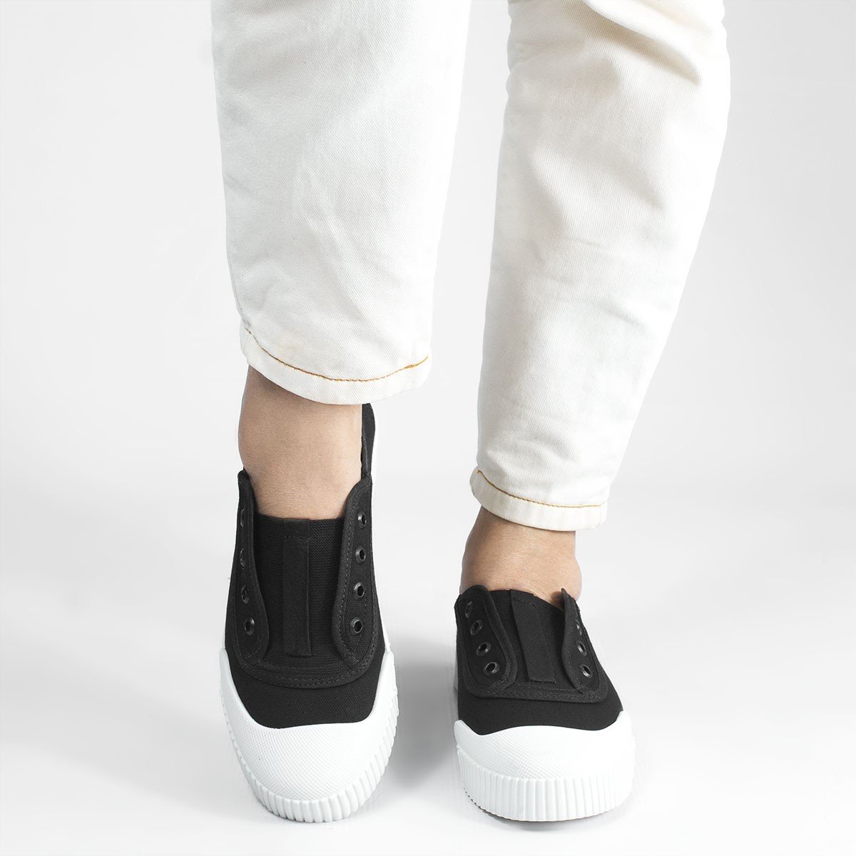 Tênis Lona Sem Cadarço Berenice Preto Preto 4