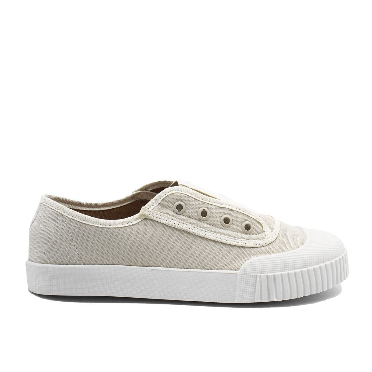 Tênis Lona Sem Cadarço Berenice Off White Branco 2