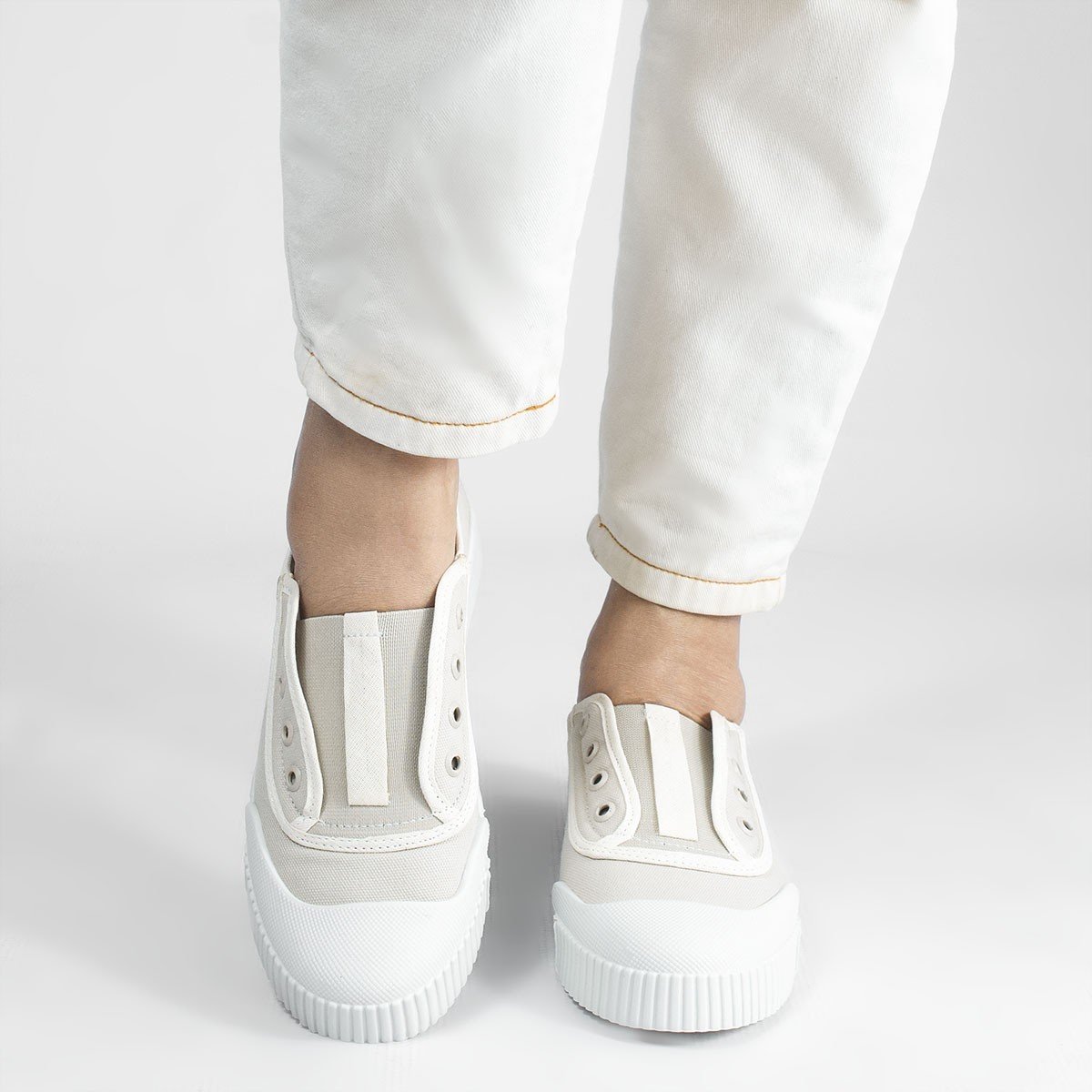 Tênis Lona Sem Cadarço Berenice Off White Branco 3