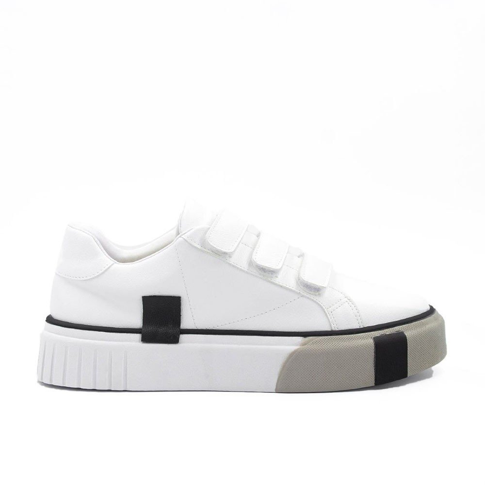 Tênis Feminino Flatform Sola Alta Mary Branco Branco 3
