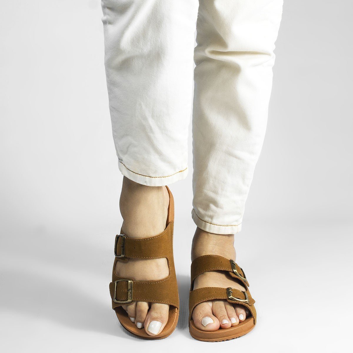 Papete Fivela Bianca Caramelo Marrom 5