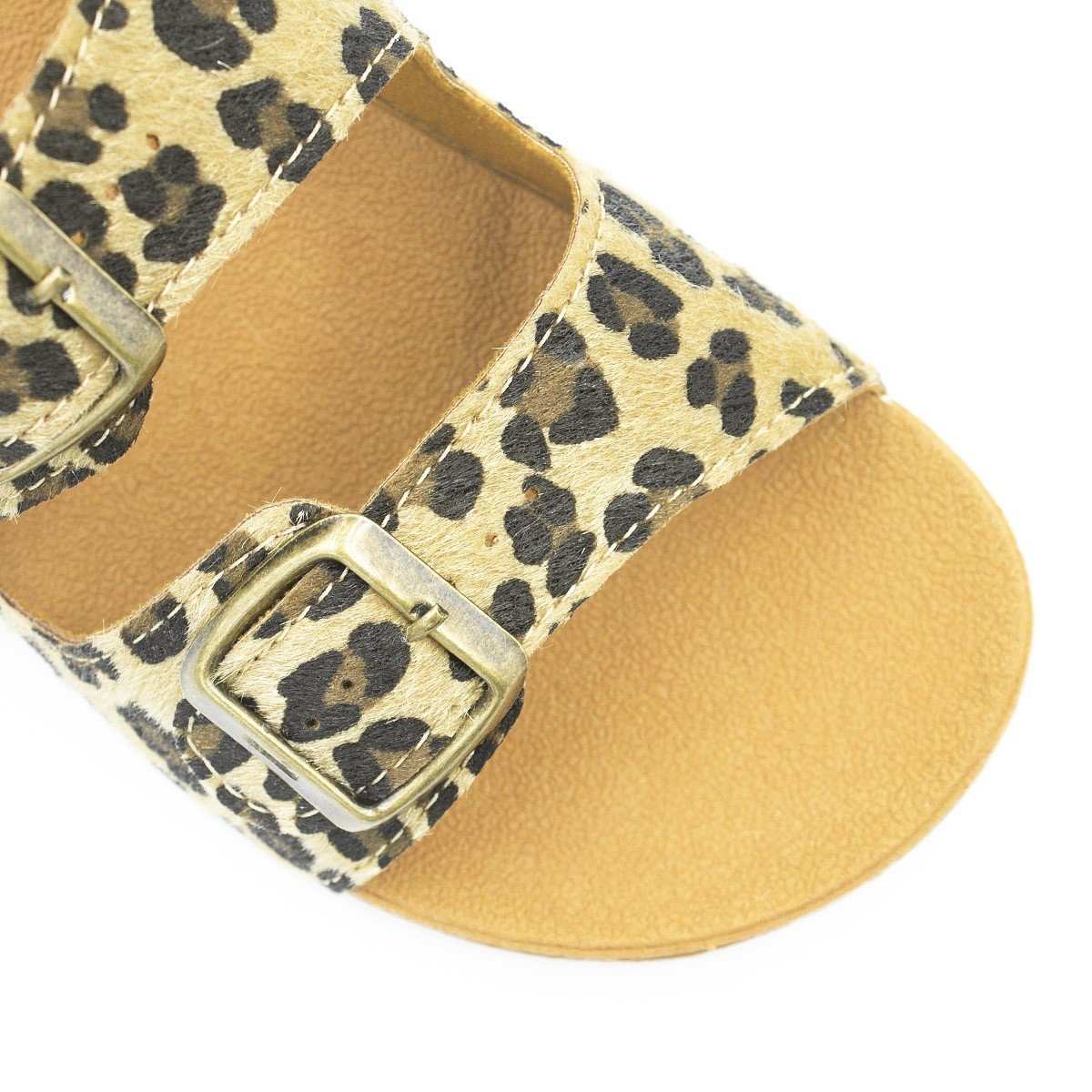 Papete Fivela Bianca Animal Print Bege 4