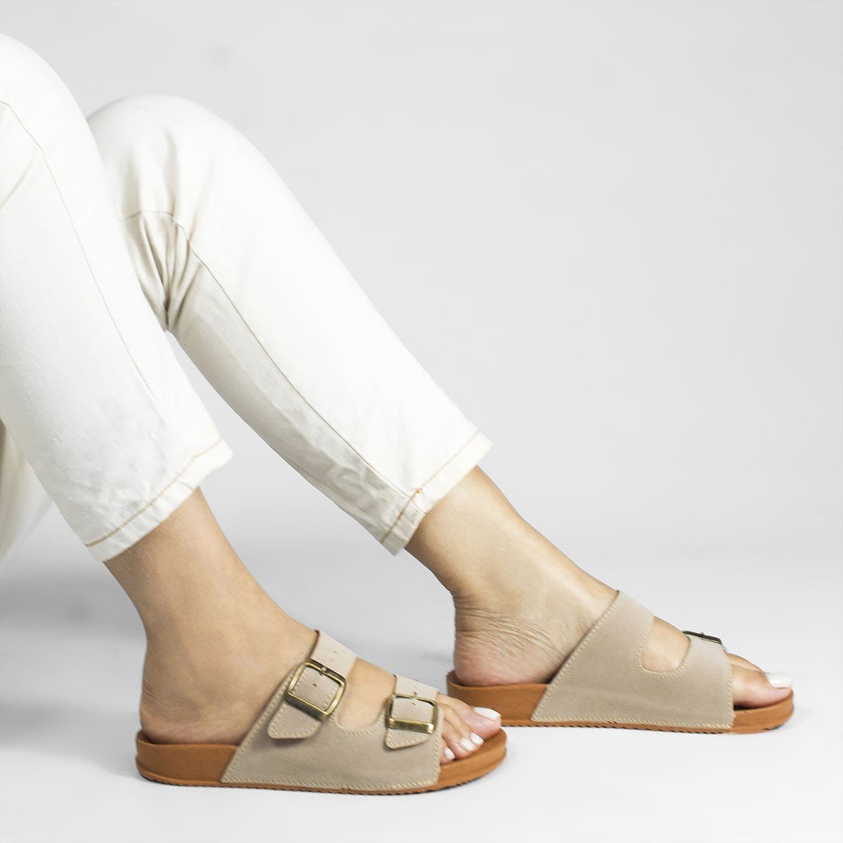 Papete Fivela Bianca Nude