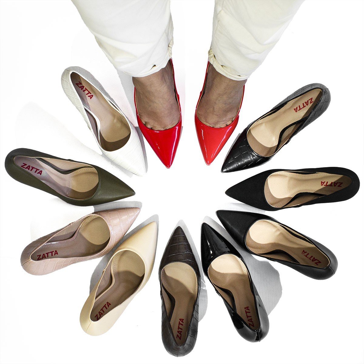 Scarpin Zatta Salto Grosso Jaine Preto Preto 5