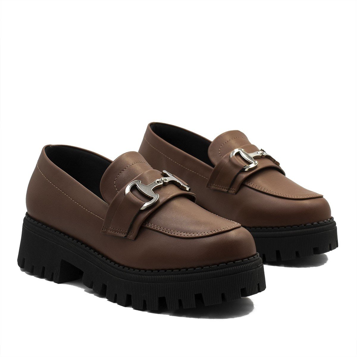 Mocassim Tratorado Sola Alta Amelia Marrom Marrom 7