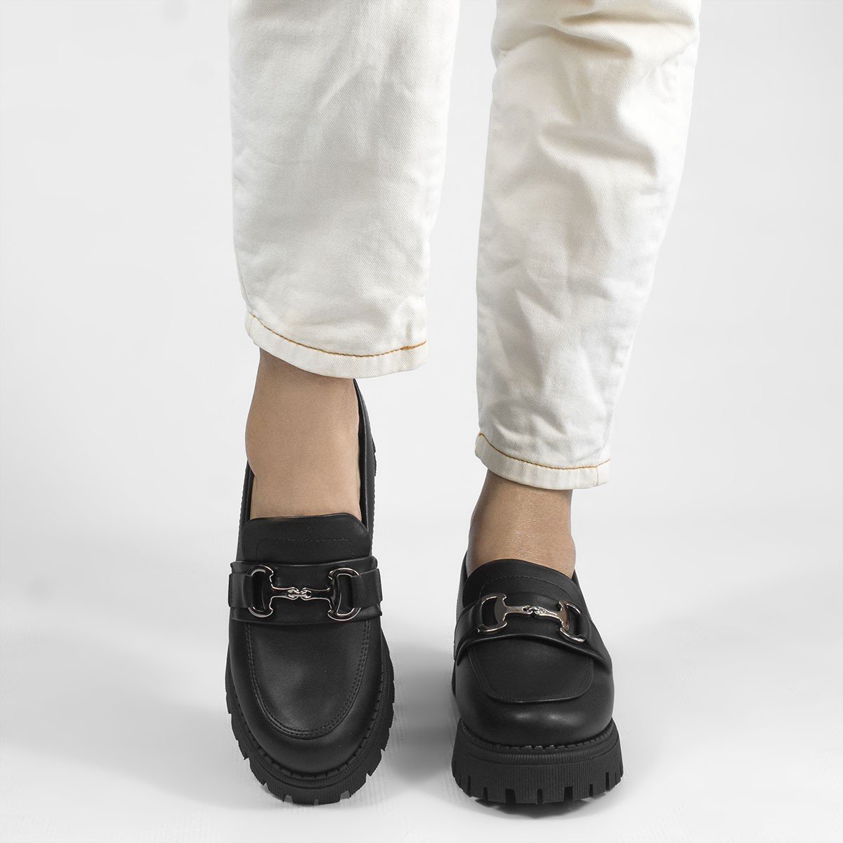 Mocassim Tratorado Sola Alta Amelia Preto Preto 4