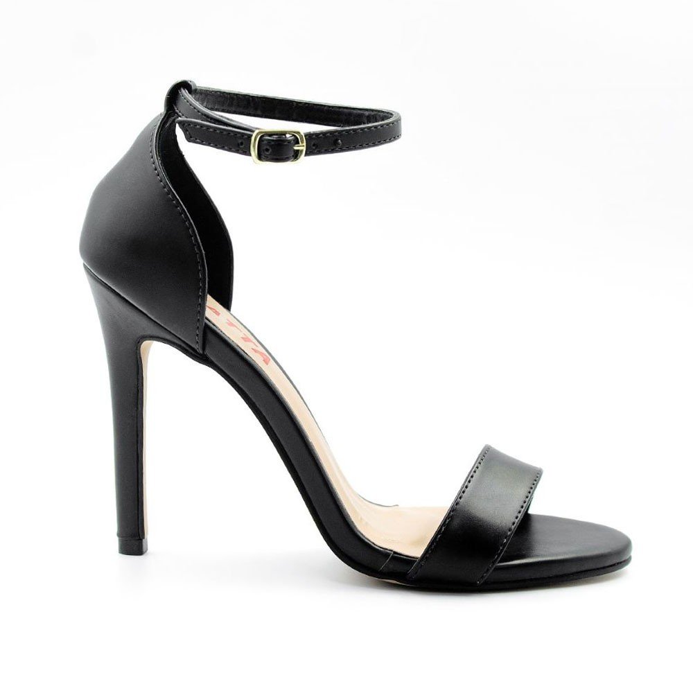 Sandalia Maya Salto Fino Preto Napa Preto 3