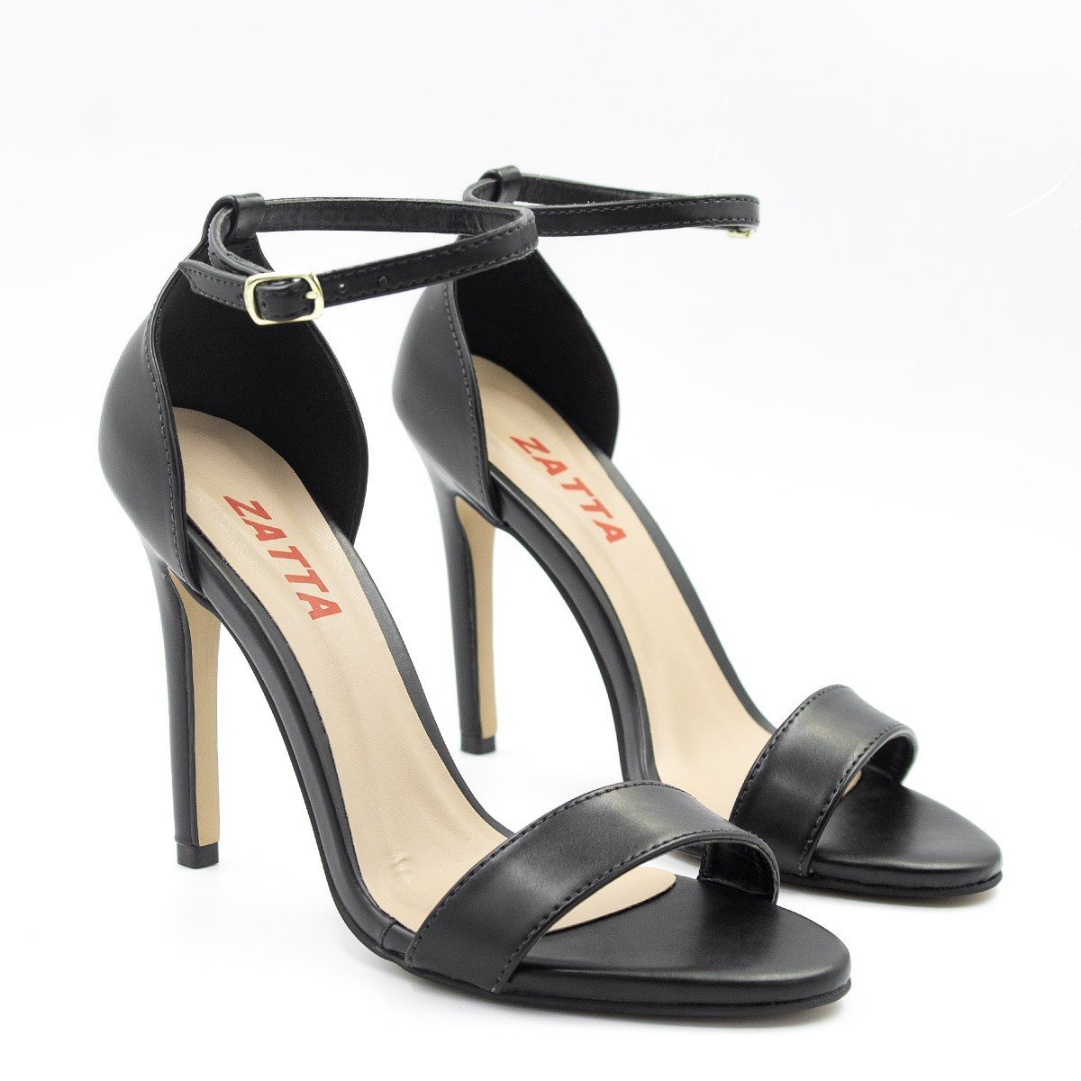 Sandalia Maya Salto Fino Preto Napa Preto 4