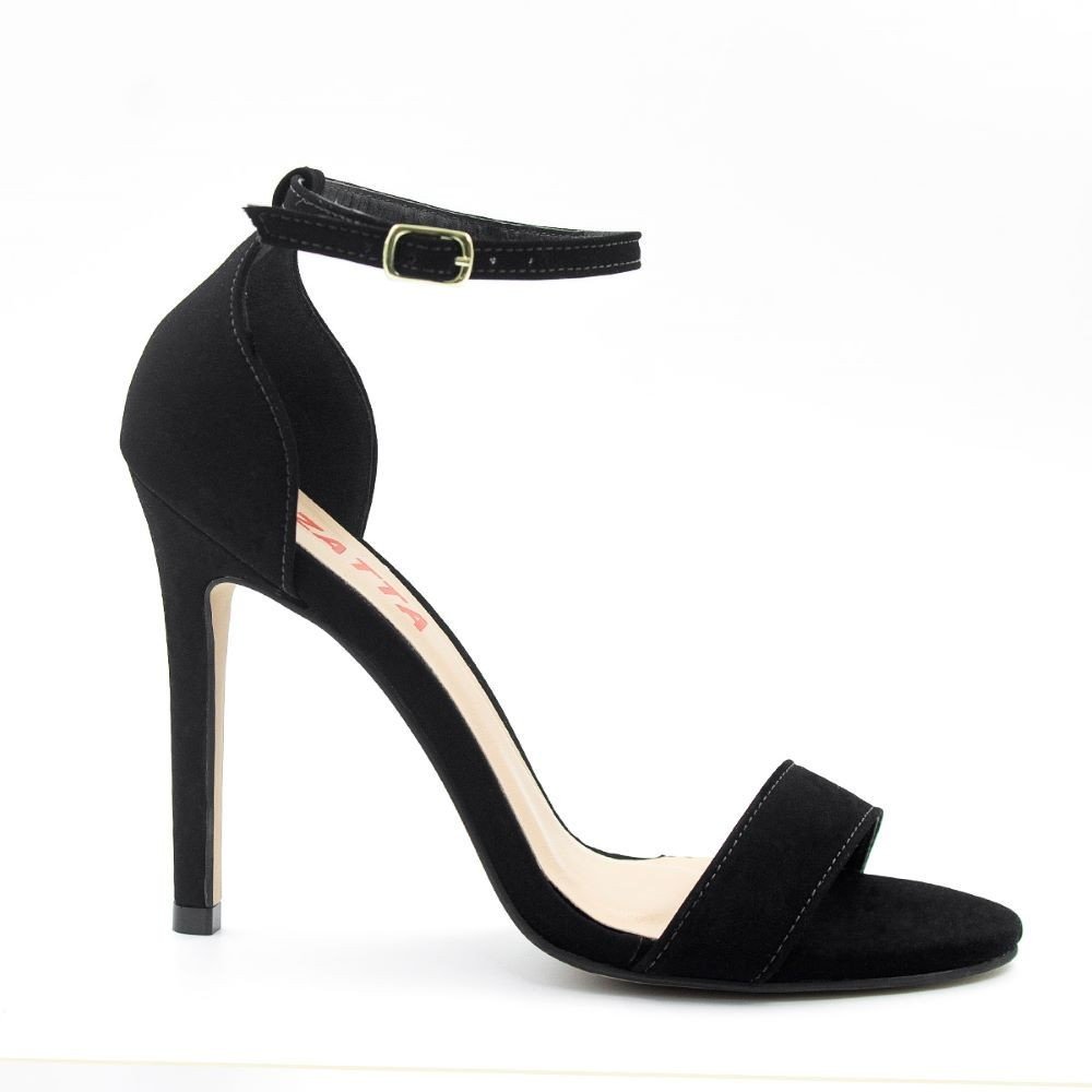 Sandália Maya Salto Fino Preto Nobuck Preto 2