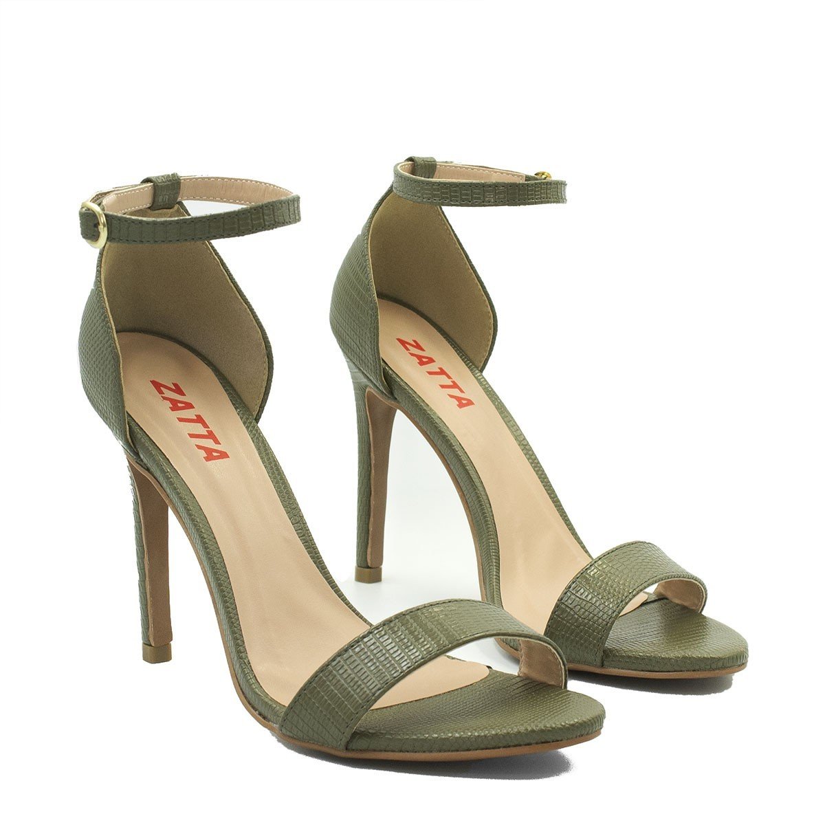 Sandália Maya Salto Fino Verde Verde 4