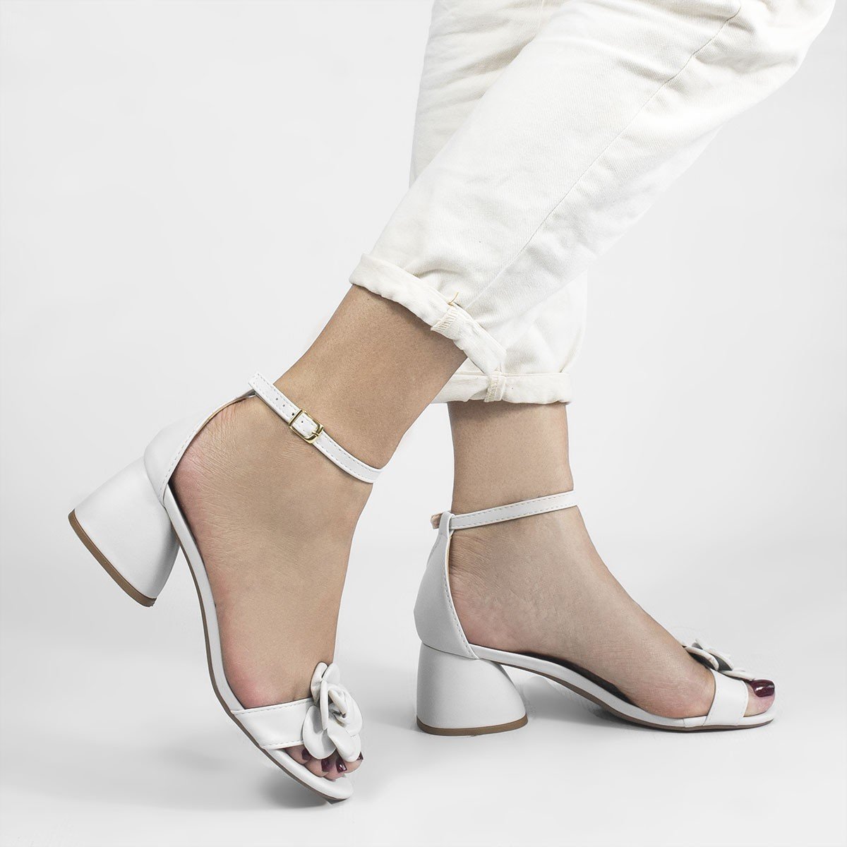 Sandália Flor Tais Off White