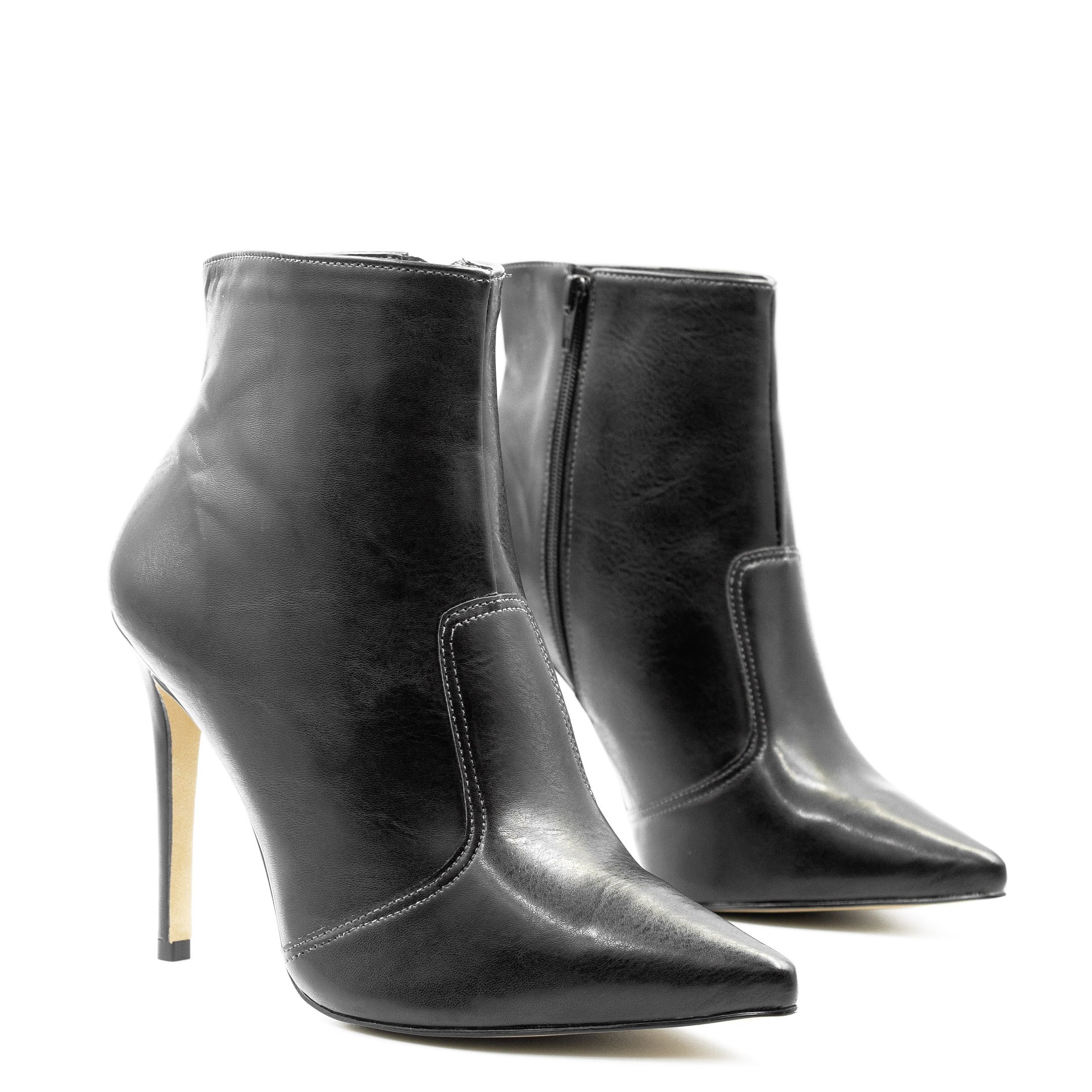 Bota Zatta Salto Alto Bico Fino Natália Preto Preto 4