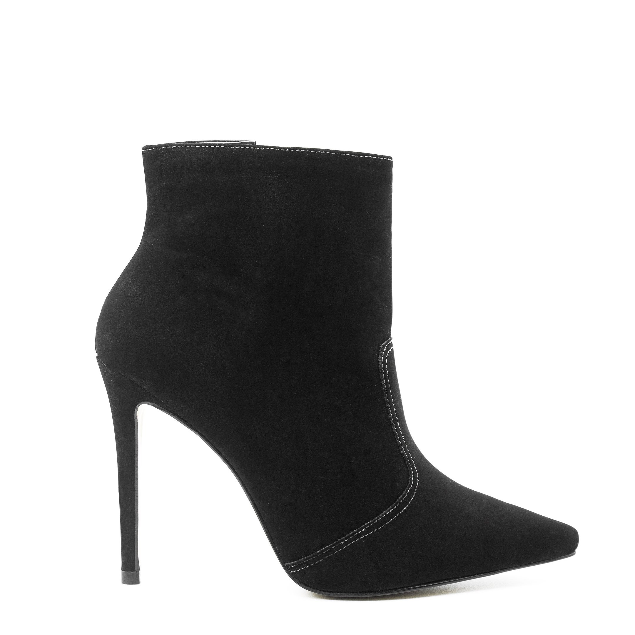 Bota Zatta Salto Alto Bico Fino Natália Nobuck Preto Preto 2