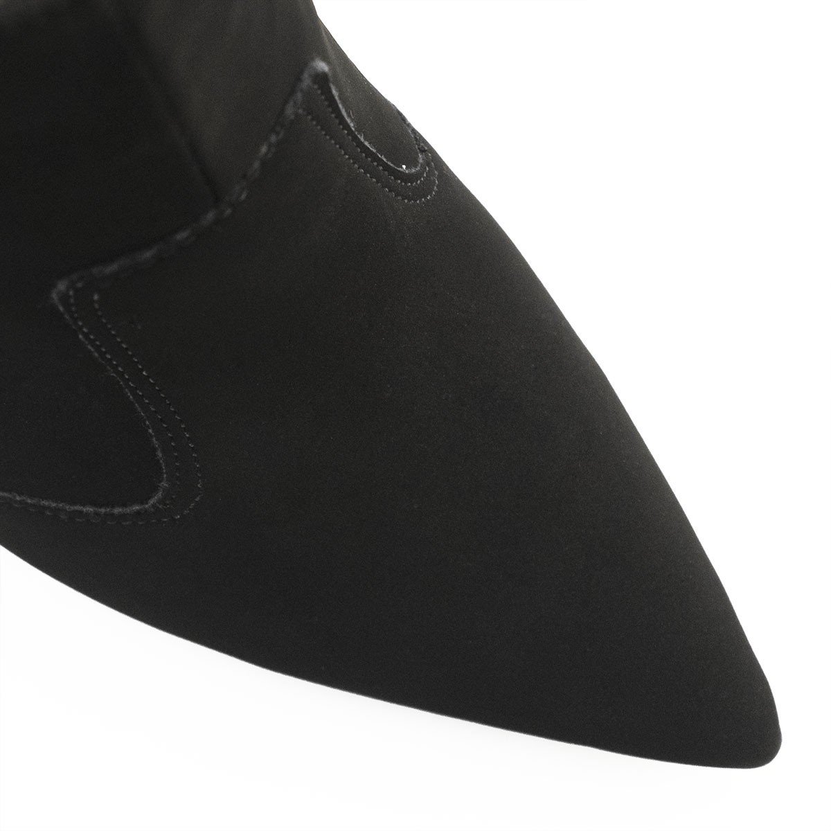 Bota Salto Bloco Alto Natasha Nobuck Preto Preto 4