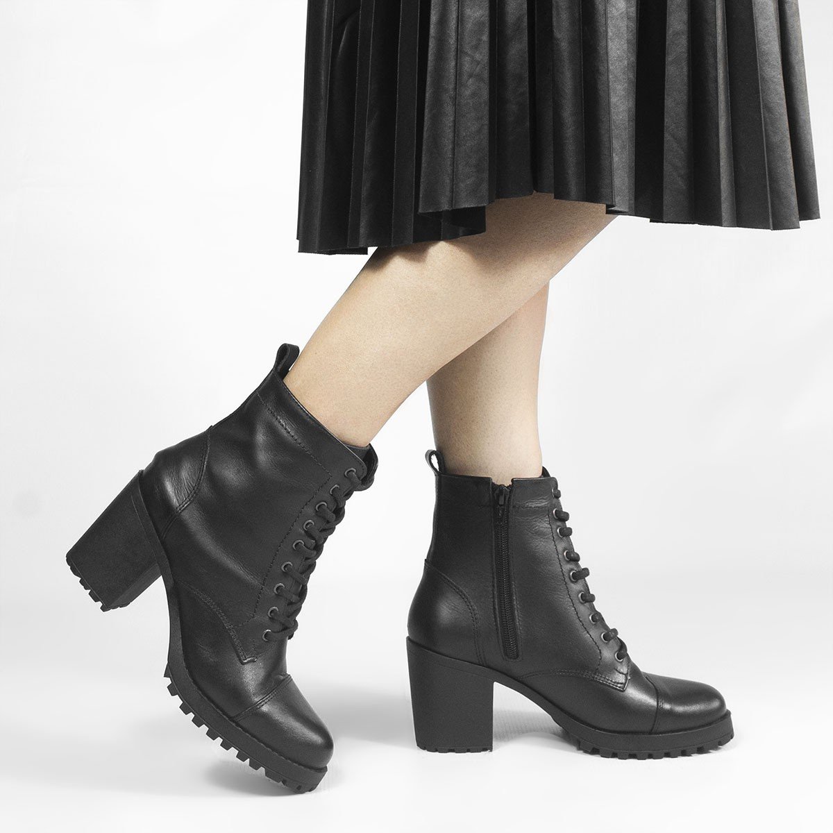 Bota Zatta Coturno Salto Bloco Couro Duda Marrom Marrom 4