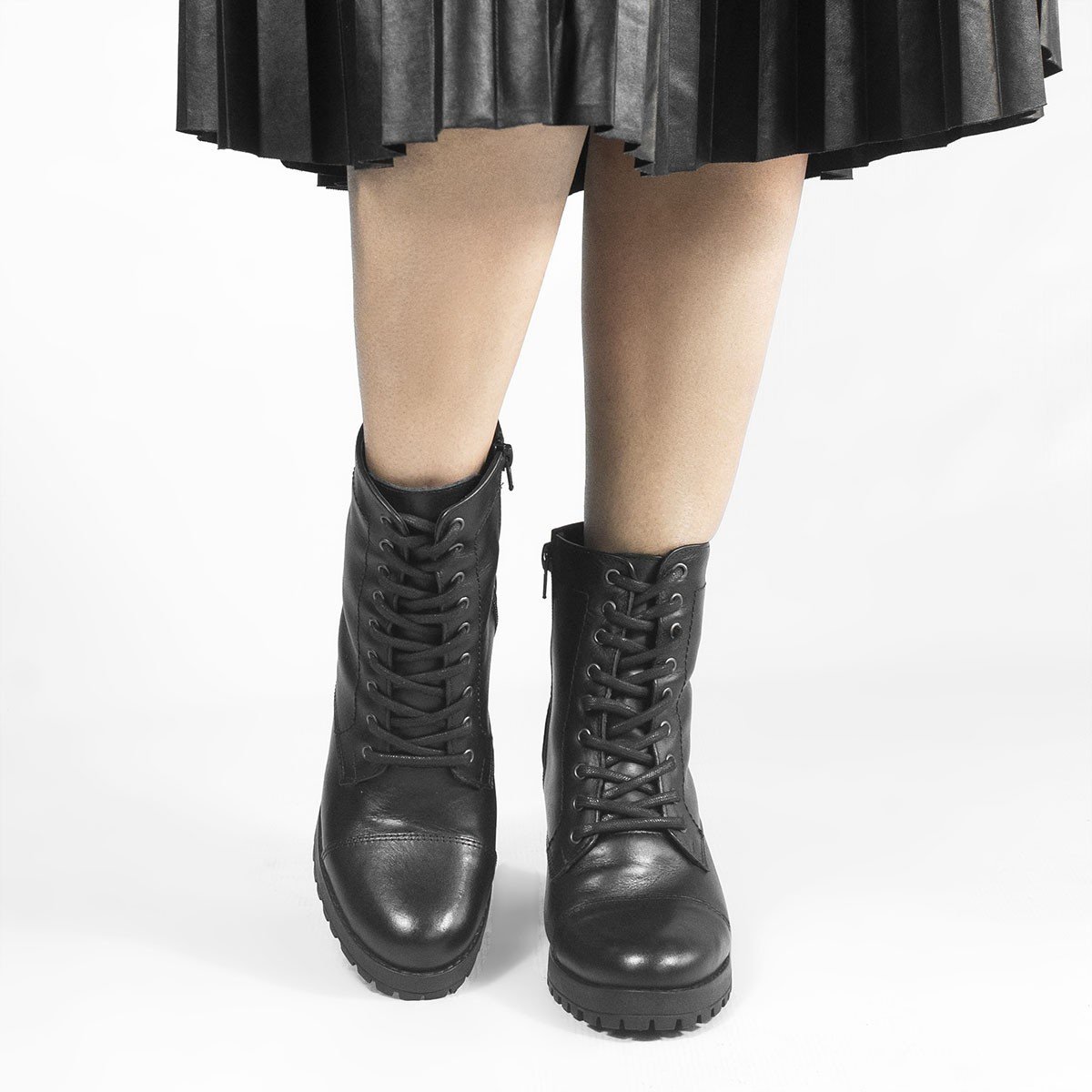 Bota Zatta Coturno Salto Bloco Couro Duda Marrom Marrom 5