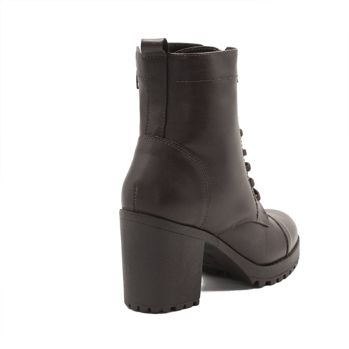 Bota Zatta Coturno Salto Bloco Couro Duda Marrom Marrom 7