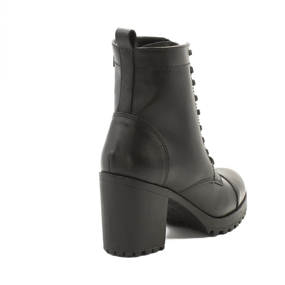 Bota Zatta Coturno Salto Bloco Couro Duda Marrom Marrom 8