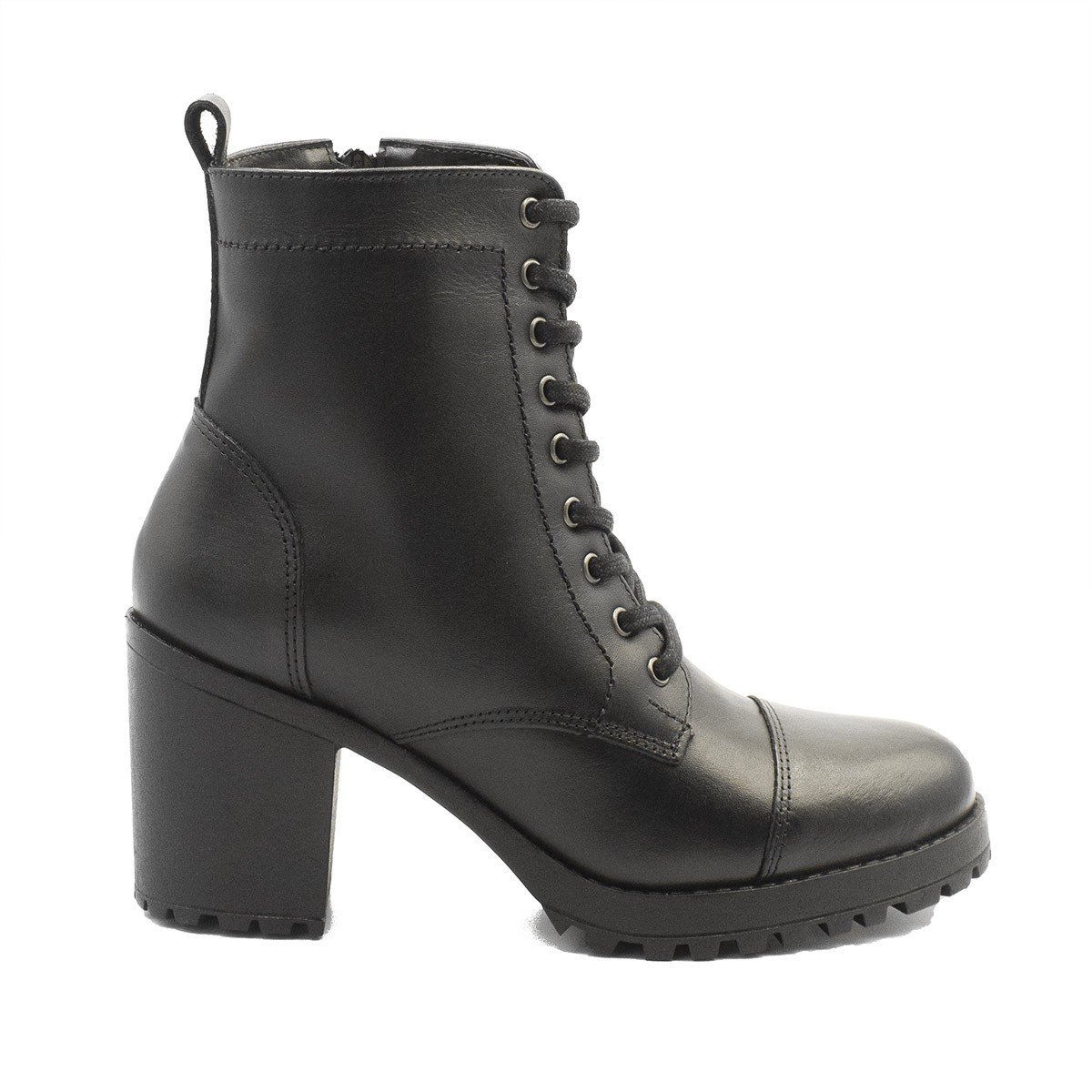 Bota Coturno Salto Bloco Couro Duda Preto Preto 3