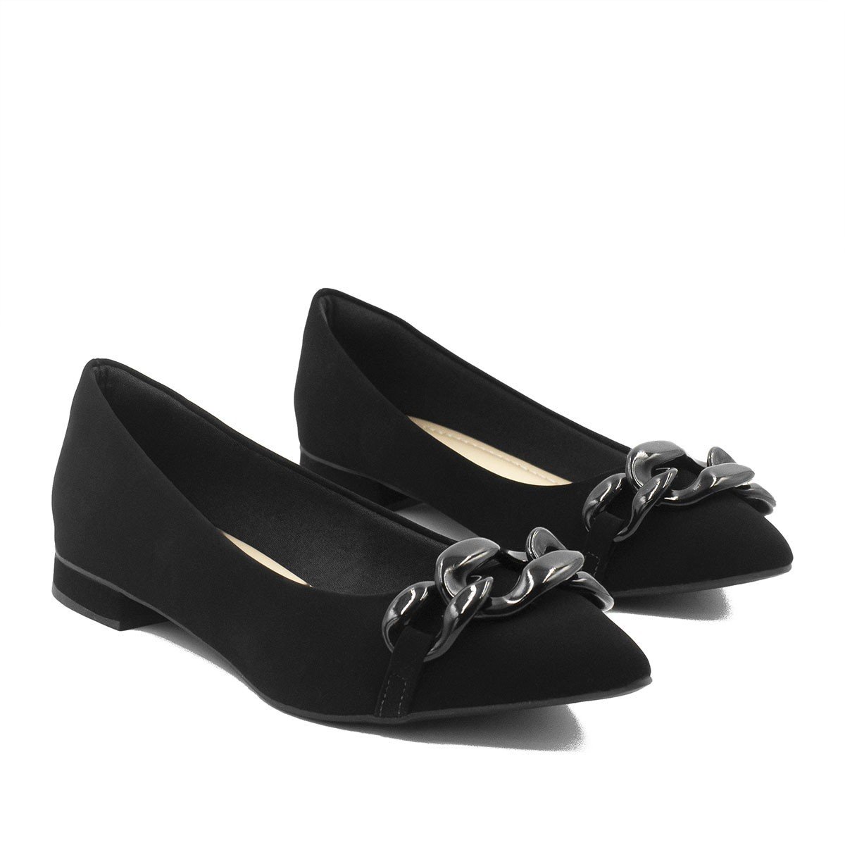 Sapatilha Zatta Corrente Ticiane Nobuck Preta Preto 5