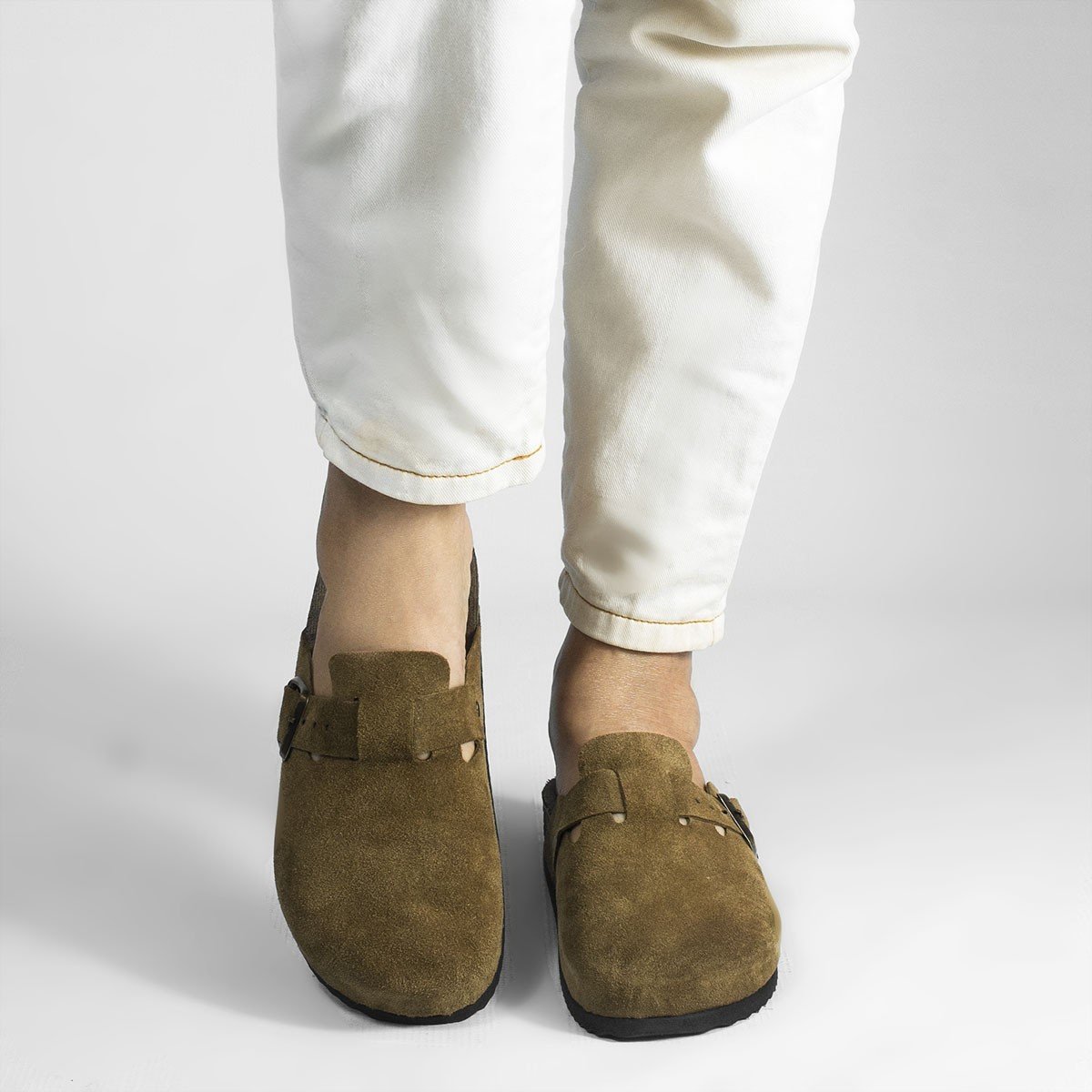 Mule Clog Camurça Juliane Caramelo Caramelo 3