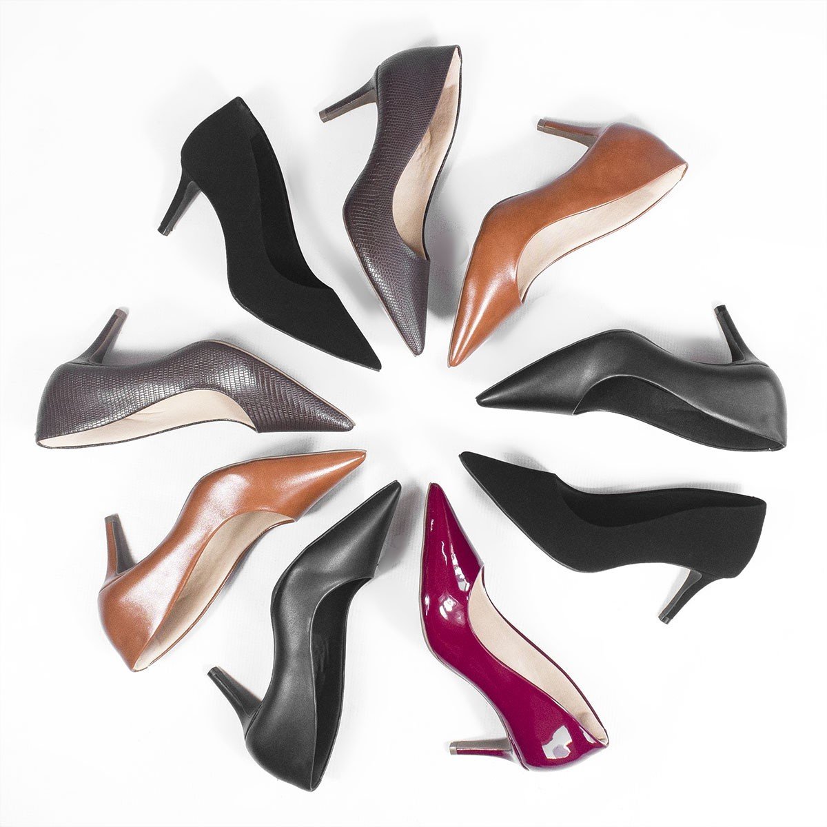 Scarpin Bico Fino Salto Médio Lolita Preto Preto 4