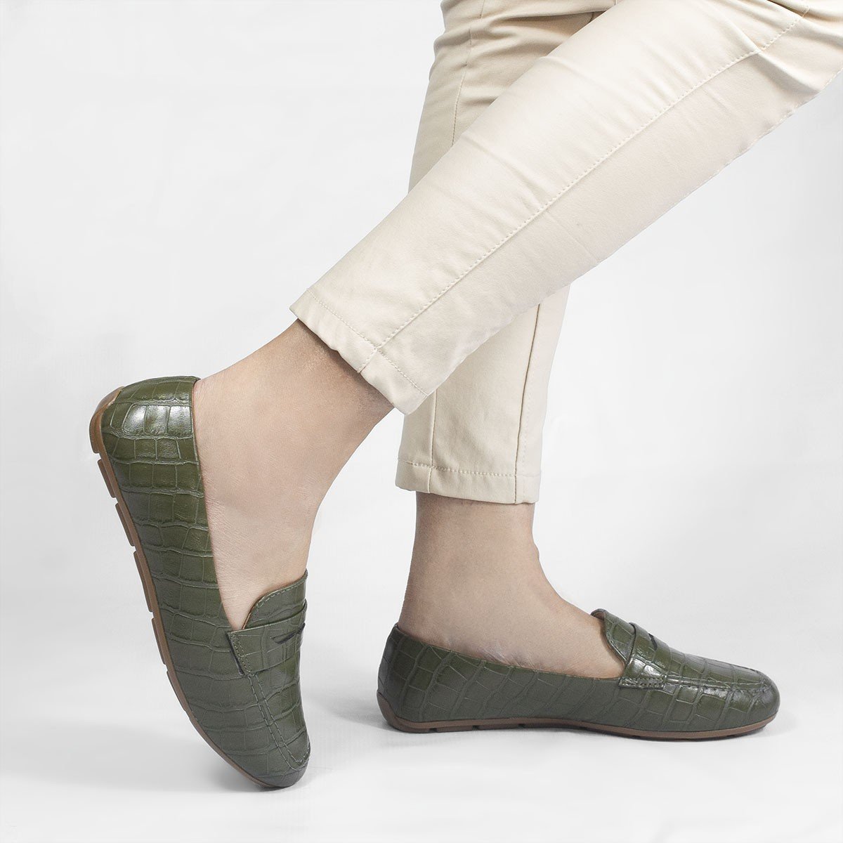 Mocassim Zatta Flat Eliana Verde Verde 1