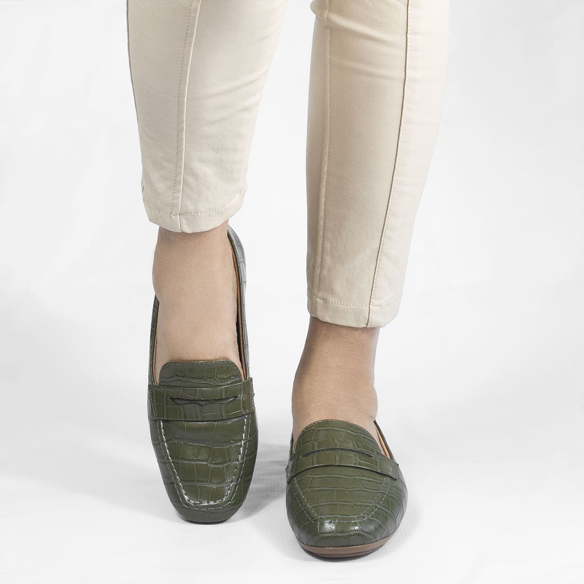 Mocassim Zatta Flat Eliana Verde Verde 5