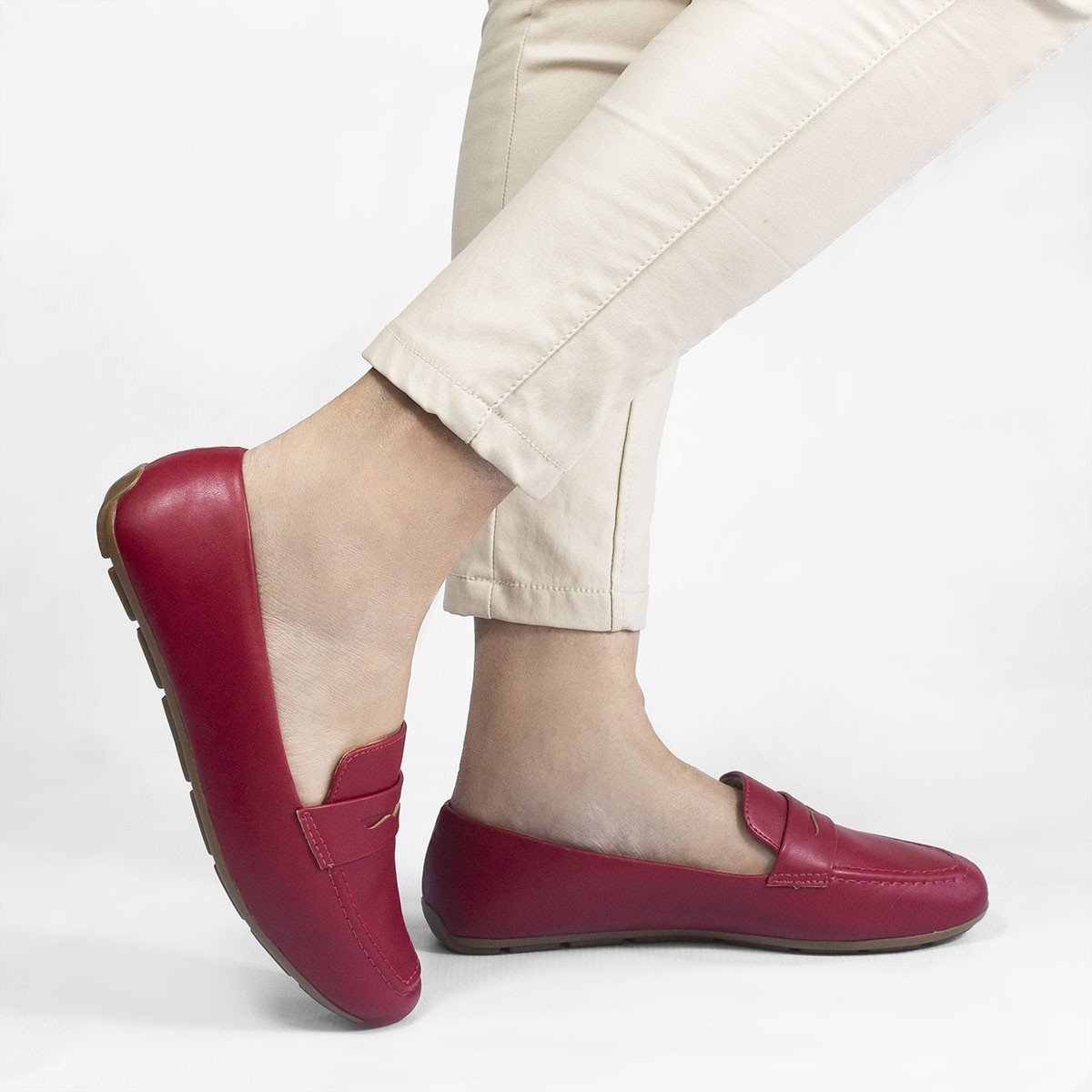 Mocassim Zatta Flat Eliana Vermelho Vermelho 1