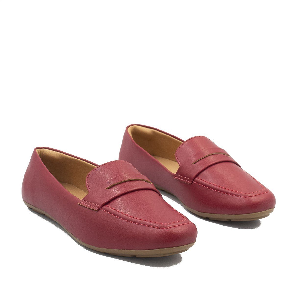 Mocassim Zatta Flat Eliana Vermelho Vermelho 3