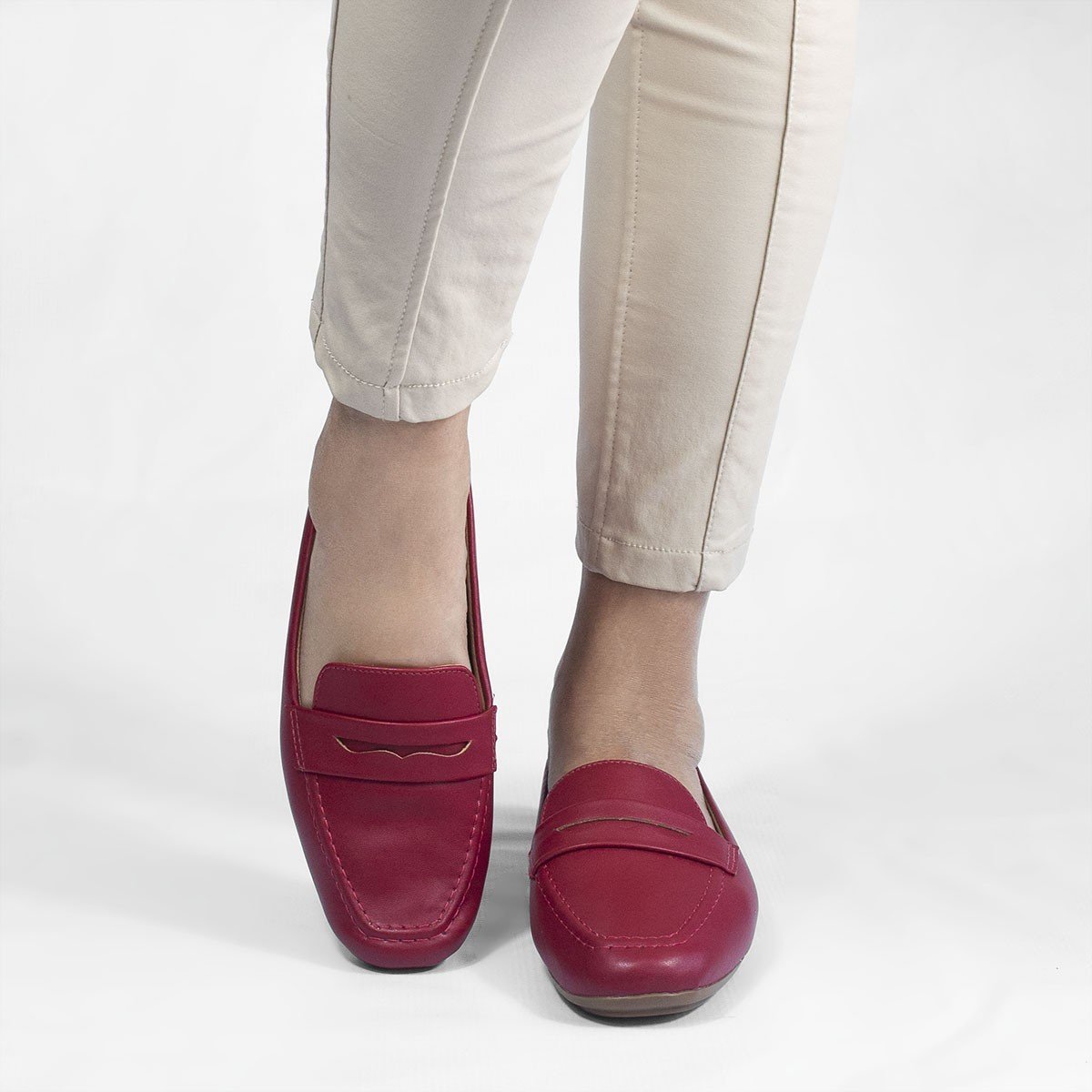 Mocassim Zatta Flat Eliana Vermelho Vermelho 4