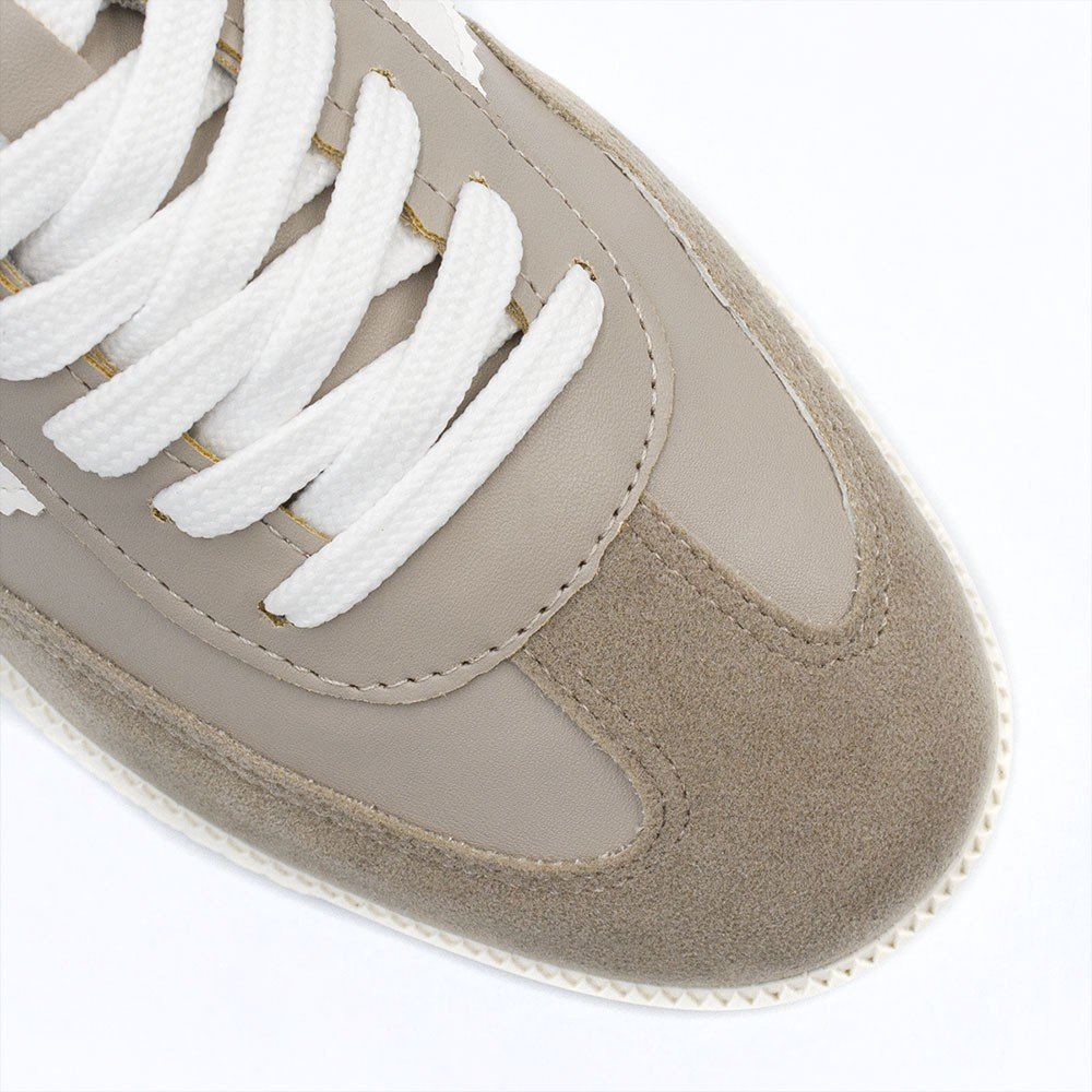 Tênis Zatta Casual Duas Listras Andressa Aveia Bege 3