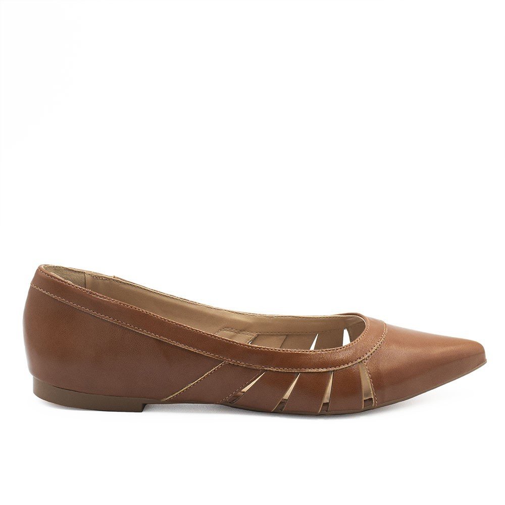 Sapatilha Zatta Bico Fino Adelaide Caramelo Marrom 3