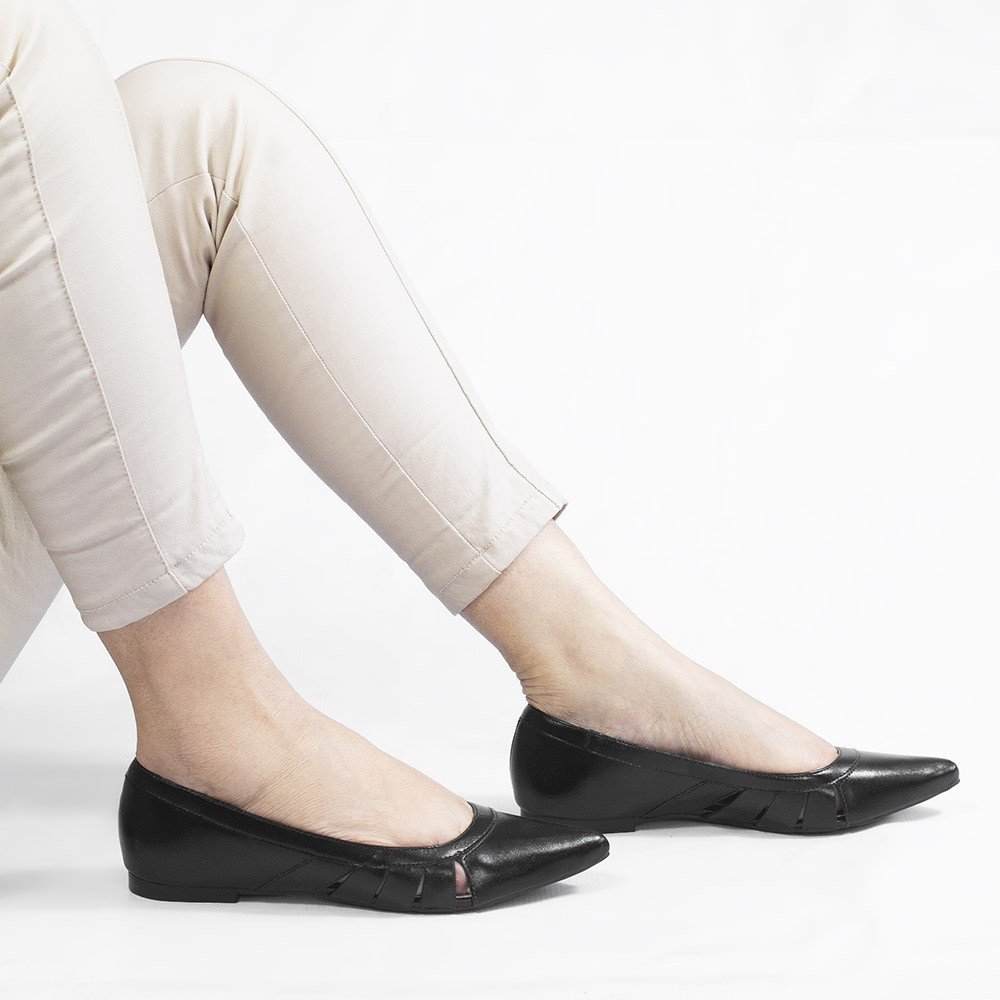 Sapatilha Zatta Bico Fino Adelaide Preta