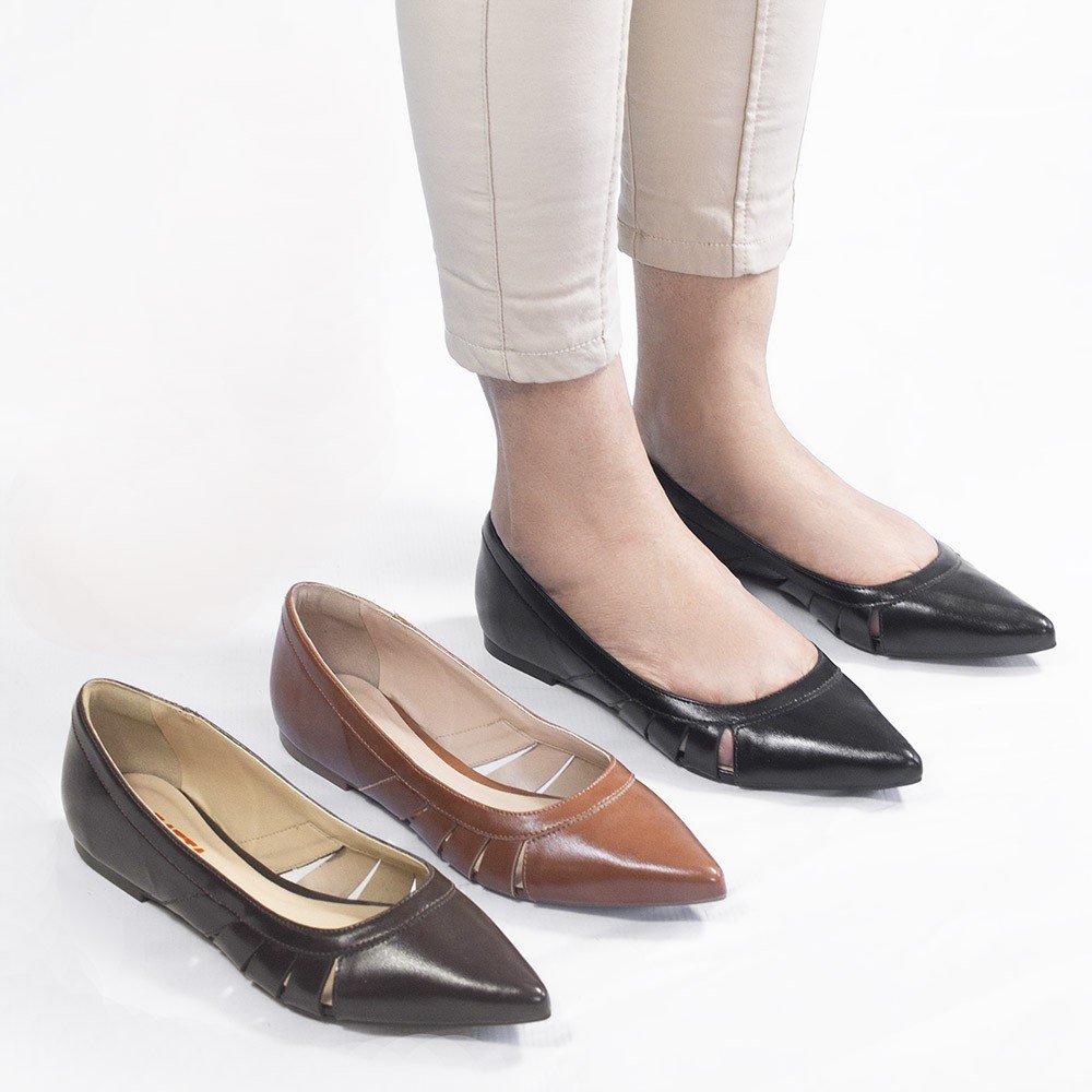 Sapatilha Zatta Bico Fino Adelaide Preta Preto 6