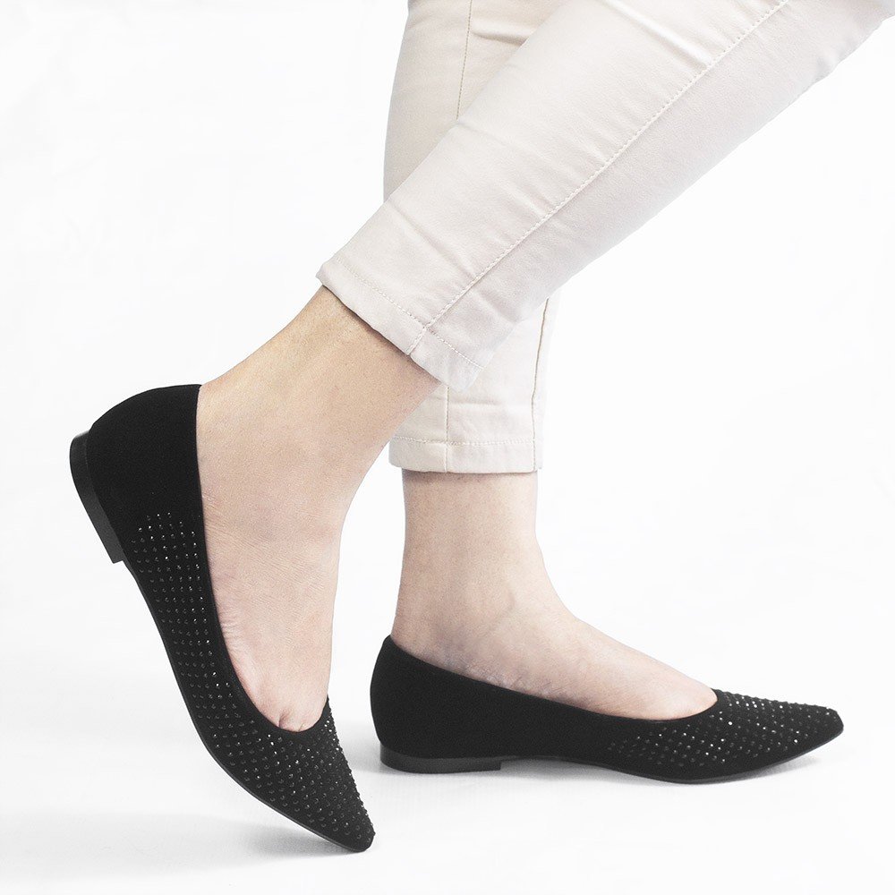 Sapatilha Zatta Hotfix Bico fino Sandy Preto Preto 1