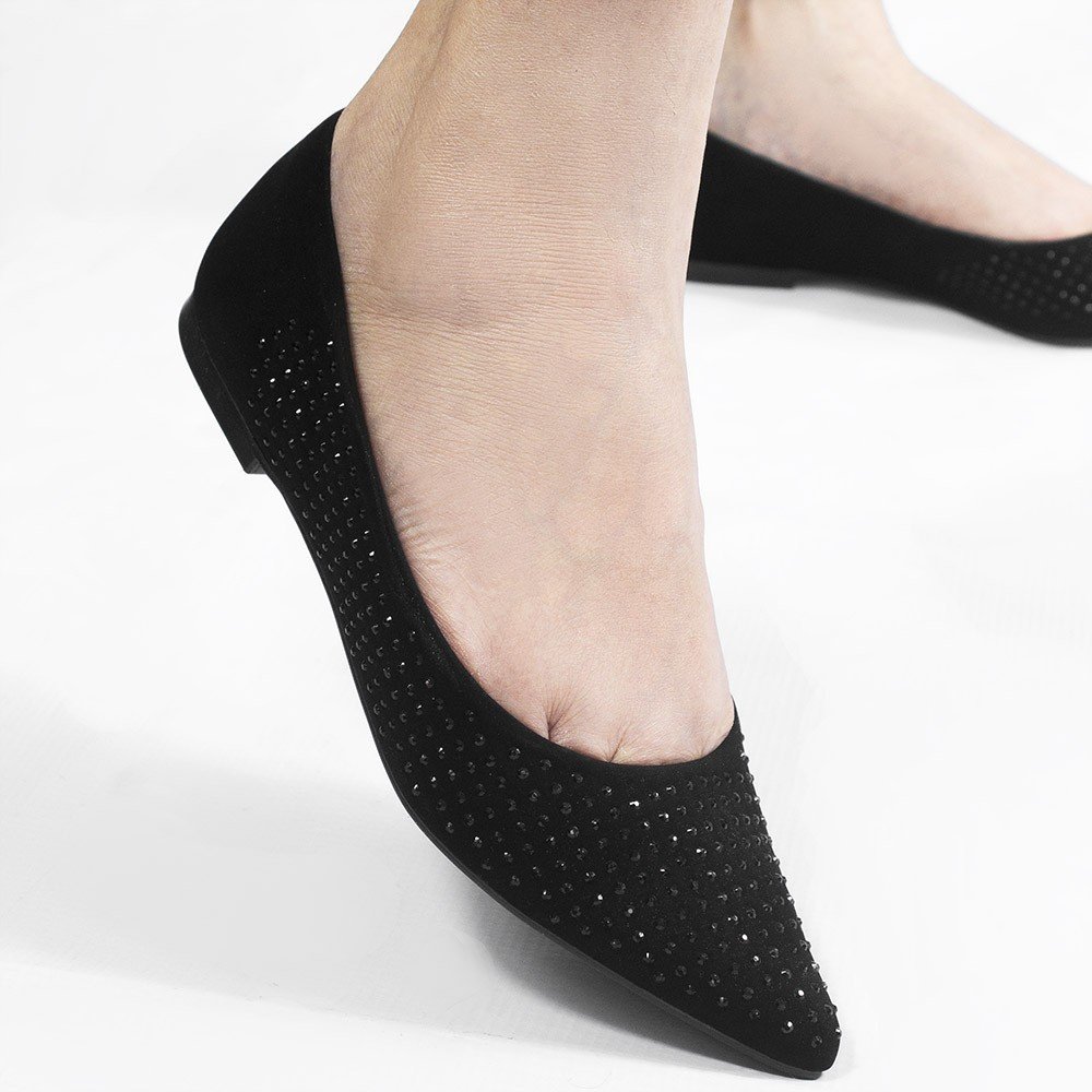 Sapatilha Zatta Hotfix Bico fino Sandy Preto Preto 3