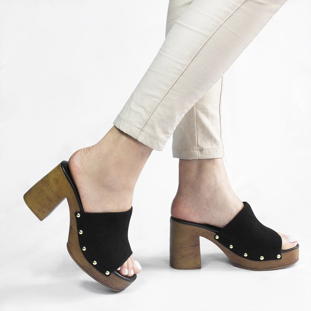 Tamanco Zatta Salto Bloco Sayuri Preto