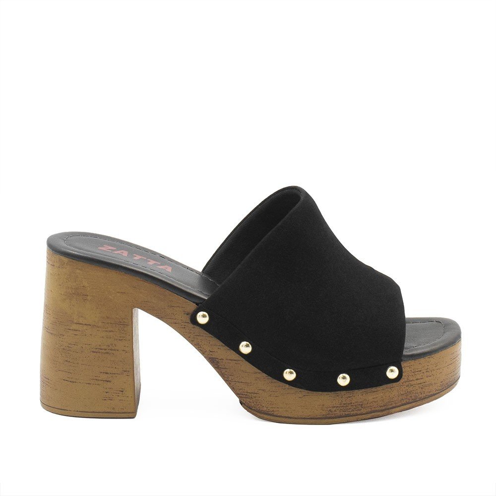 Tamanco Zatta Salto Bloco Sayuri Preto Preto 2