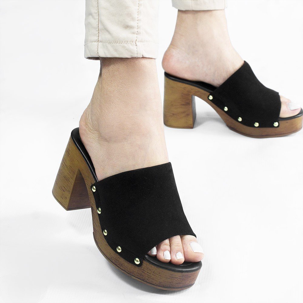 Tamanco Zatta Salto Bloco Sayuri Preto Preto 4