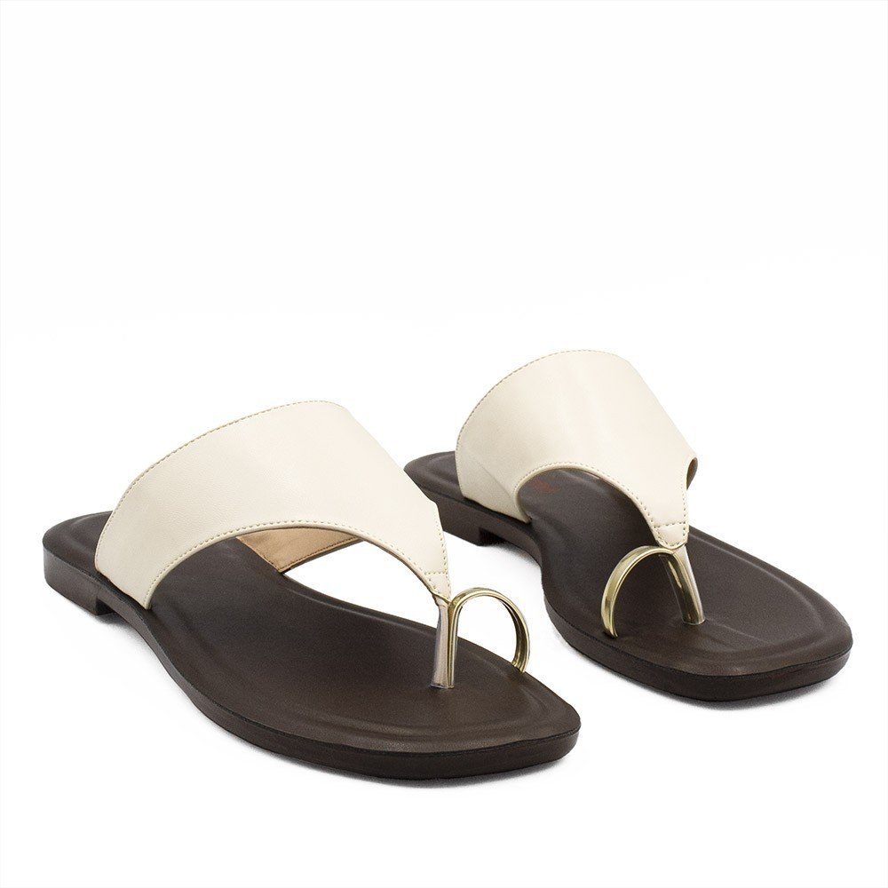 Rasteira de Dedo Metal Zatta  Alaide Off White Off White 2