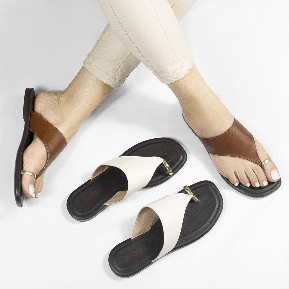 Rasteira de Dedo Metal Zatta  Alaide Off White Off White 6