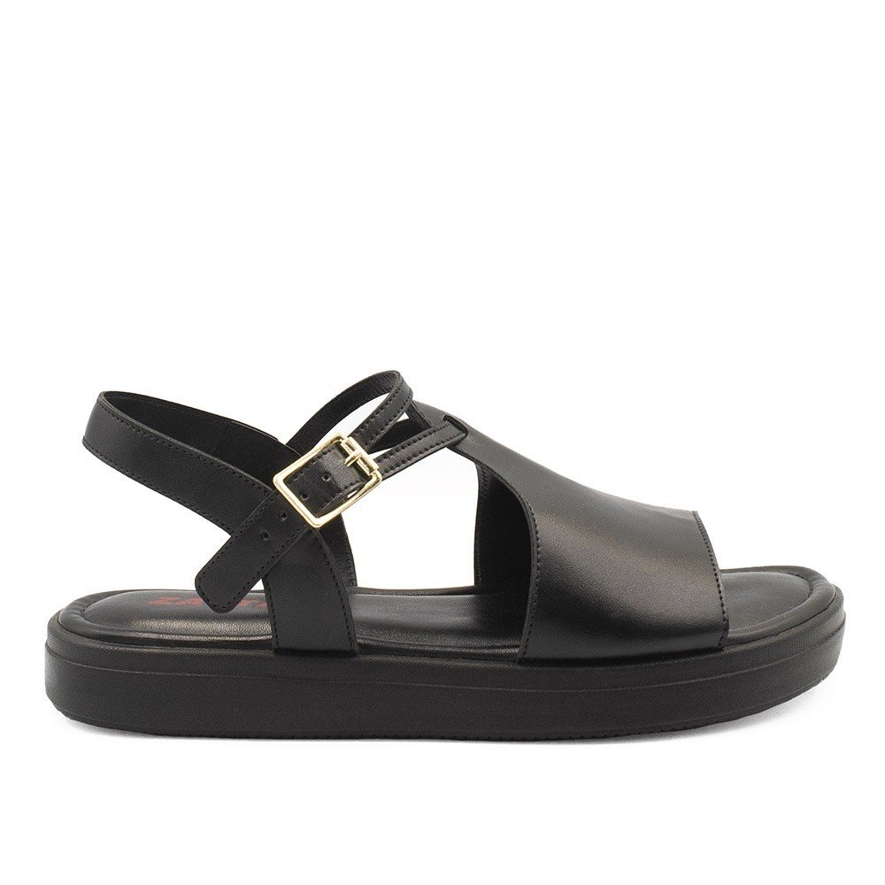 Sandália  Zatta Rasteira Flat Alegra Preto Preto 4