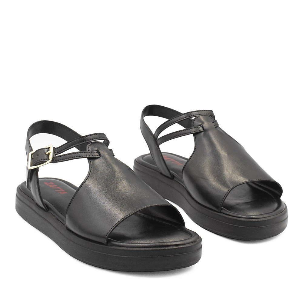 Sandália  Zatta Rasteira Flat Alegra Preto Preto 5