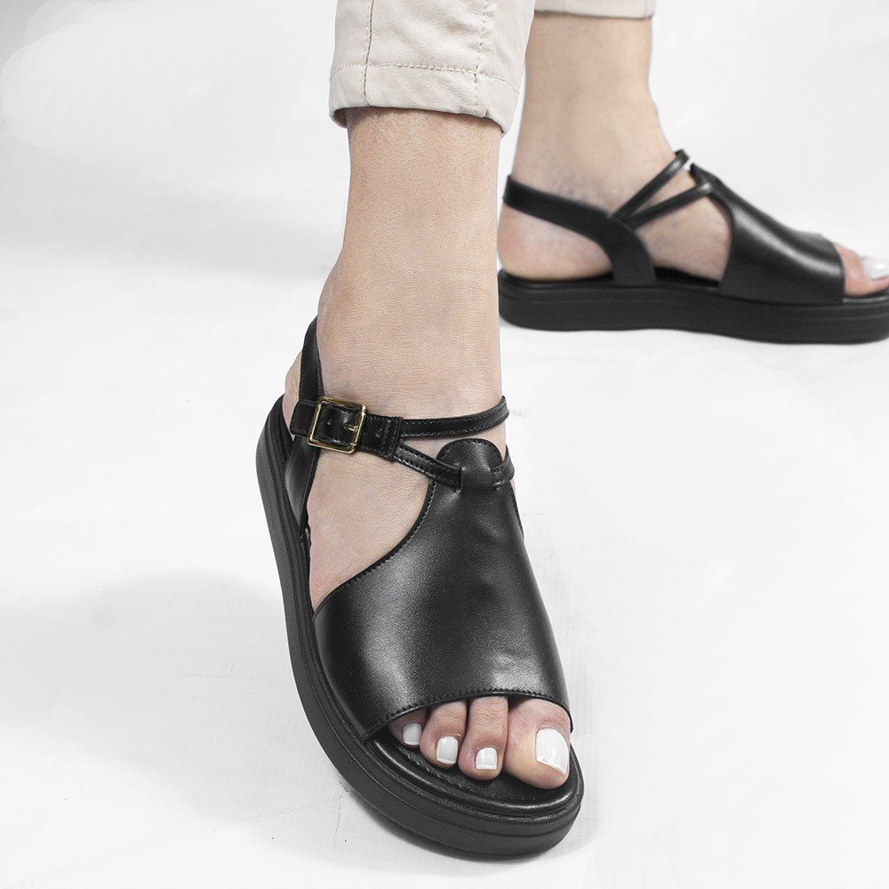 Sandália  Zatta Rasteira Flat Alegra Preto Preto 7