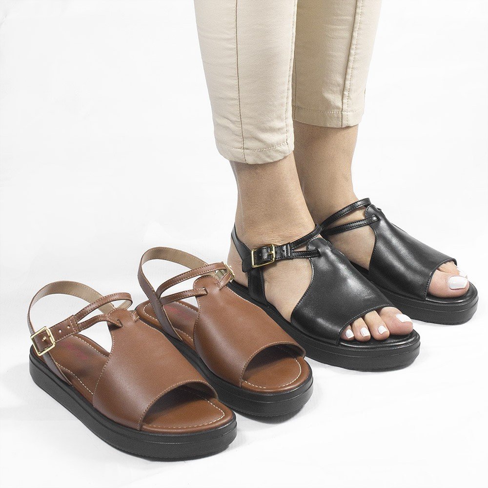 Sandália  Zatta Rasteira Flat Alegra Preto Preto 10