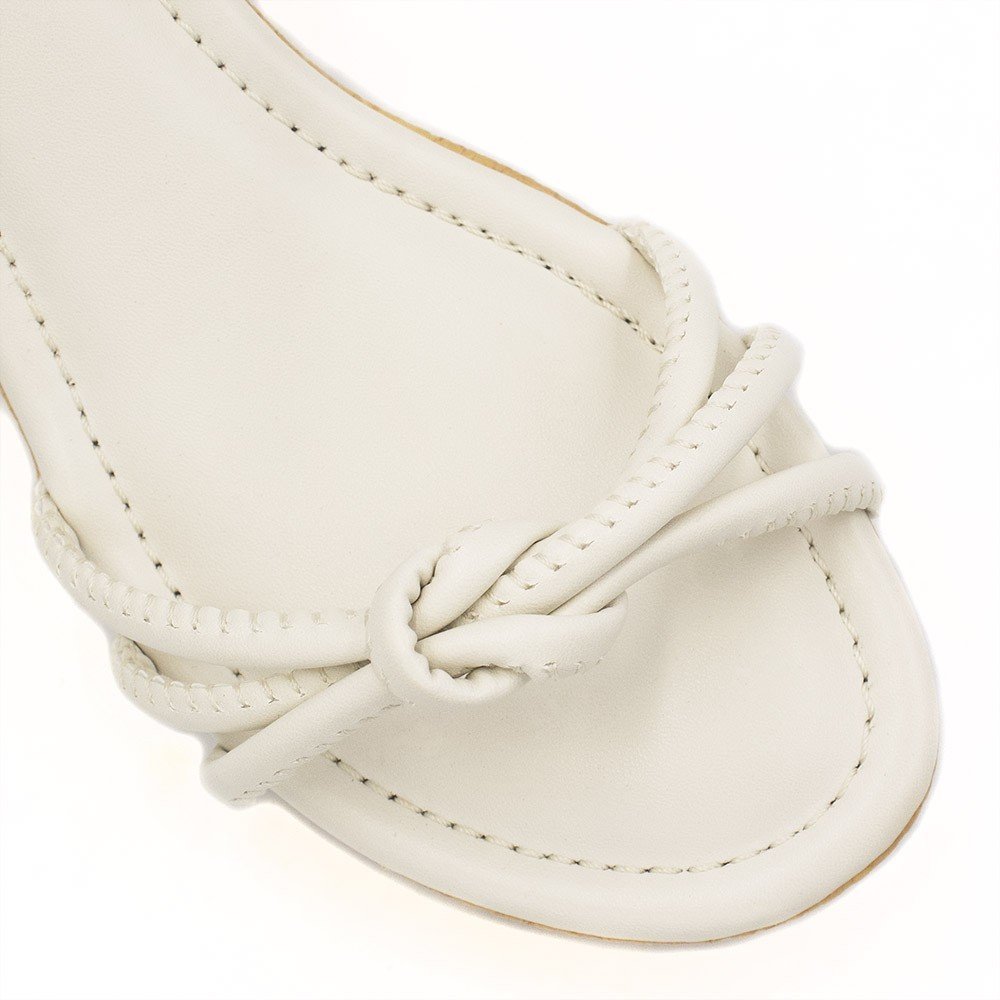 Sandália Anabela Nó Mirtes Off White Branco 3
