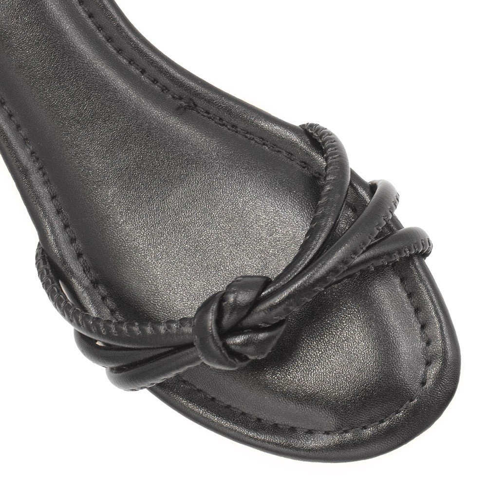 Sandália Anabela Nó Mirtes Preta Preto 7