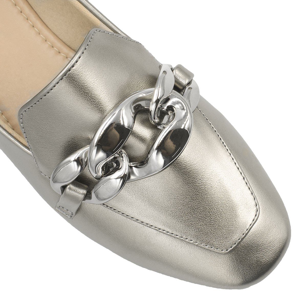 Mocassim Zatta Corrente Luciana Prata Velho Prata 6